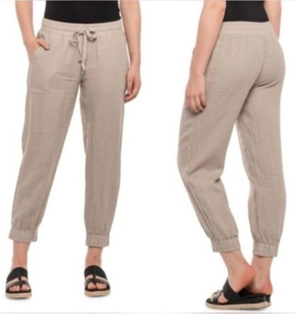 Cloth & Stone Tencel Utility Joggers Neutral Beige Tan Size medium